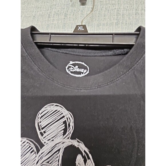 Disney Mickey Mouse Chalk Sketch Graphic T-Shirt Child Medium 6–7 Black Pre-Own - Picture 7 of 7